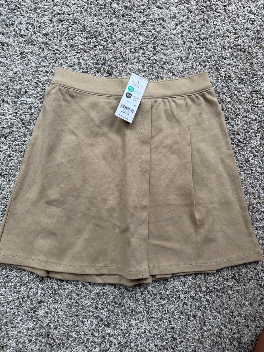 NWT OshKosh B'gosh Tan A-Line Skort with Front Panel size 8